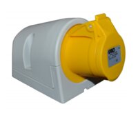 GARO IP44 WALL SOCKET 2 PIN+E 16A 110V SINGLE ENTRY