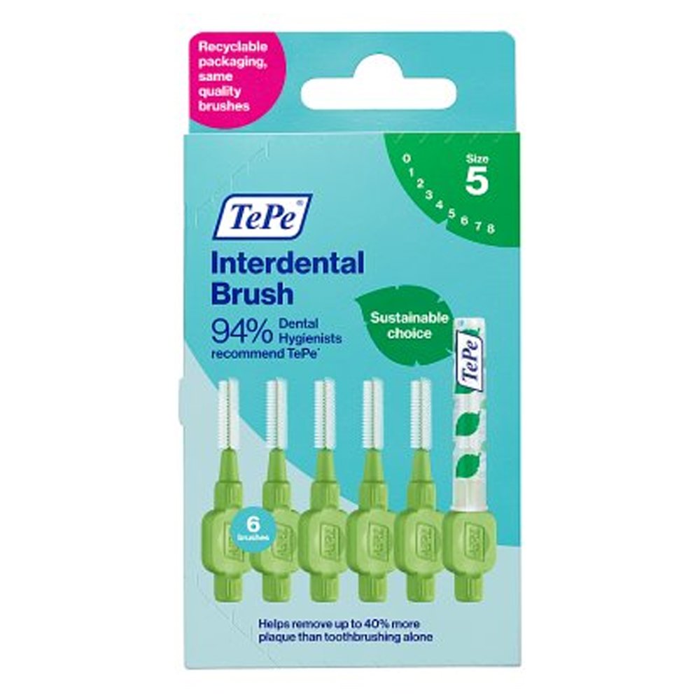 Tepe Interdental Brush 0.8 Green 6s