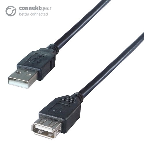 3m USB 2.0 A Extension Cable with Male and Female Connectors