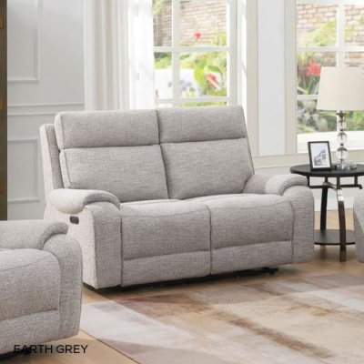 Athenia 2 Seater Electric Recliner - Earth Grey