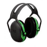 3M Peltor X1 Headband Earmuffs - Black/Green One Size