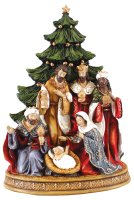 Resin Nativity/Holy Family/Coloured - 10 1/2 inch  (89556)