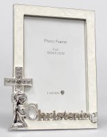 Christening Photo Frame/Girl/Silver Finish   (34931)
