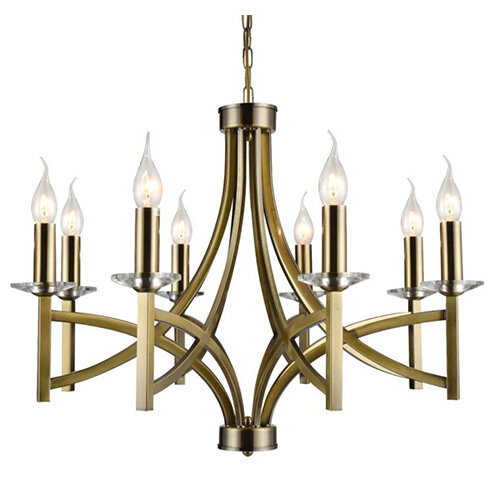 8 Light Antique Brass Chandelier Wesco Electrical Ltd Leading Irish Electrical Wholesalers
