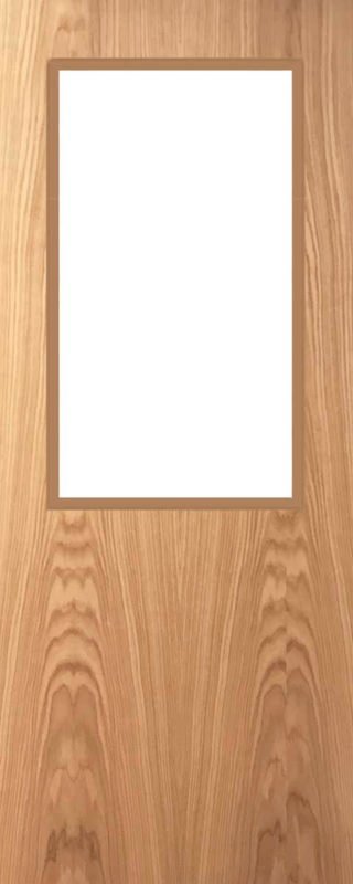 FD60 Clear Rated Glass, No Mesh Oak DFG34 Clear