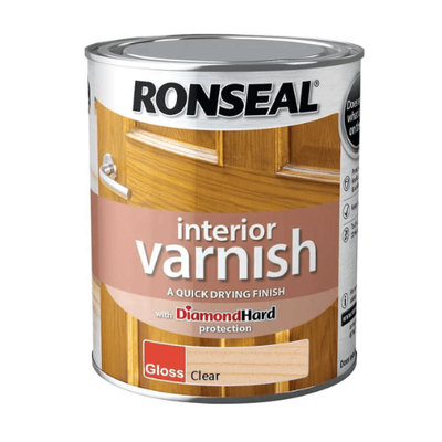 Ronseal Interior Gloss Varnish - Medium Oak 750ml