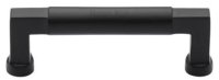 C0312 101-BKMT - Heritage Brass Cabinet Pull Bauhaus Design 101MM CTC Matt Black Finish