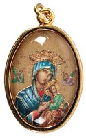 Medal/Gold Finish/Perpetual Help Picture   (1580/PERP)