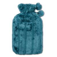 Life Hot Water Bottle Fur Cover Green 1.8L