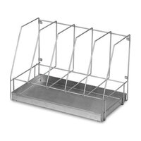 Compact easy clean holder for wall mounting up to five bedpans.