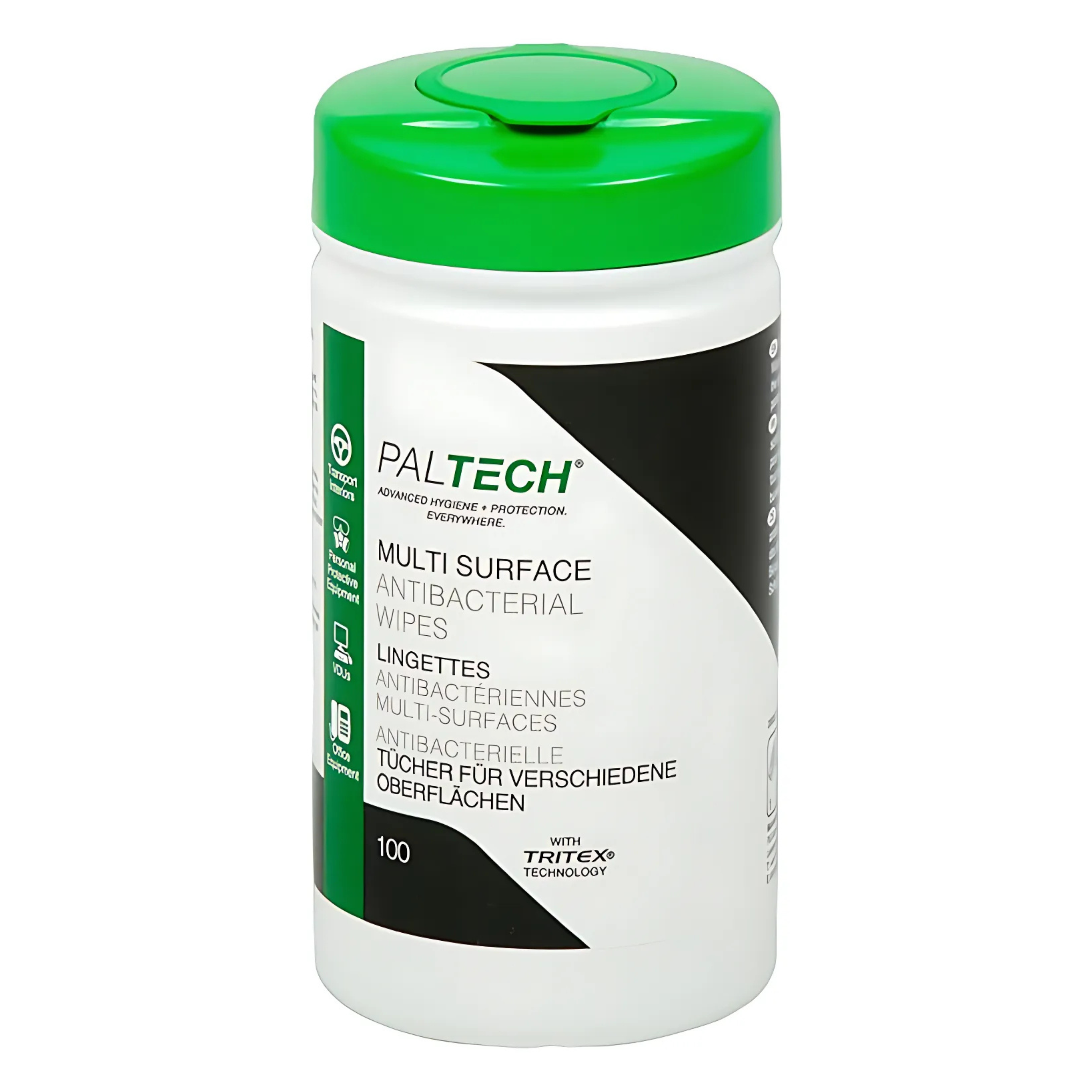 Pal Tech Multisurface Antibacterial Wipe. 100/Tub
