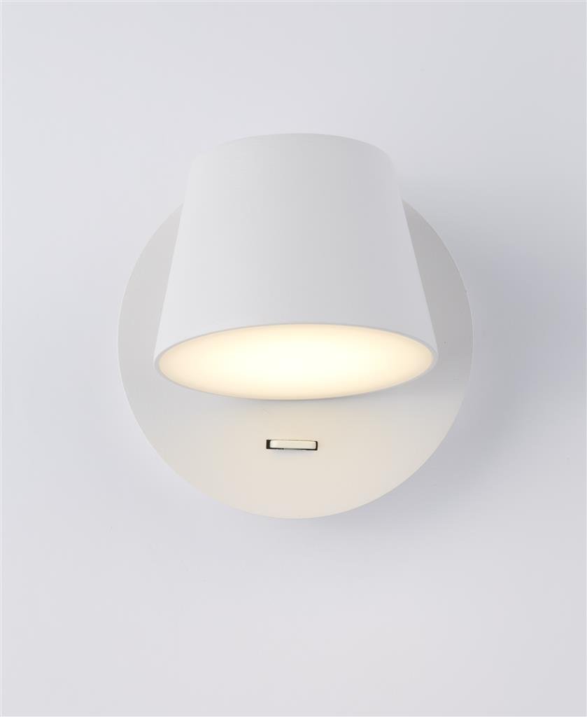 Searchlight Halkin Sand White Switched Wall Light