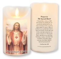 LED Candle/Scented Wax/Timer/Sacred Heart   (86686)