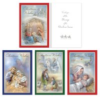 Gold Stamped Christmas Box/12 cards   (92836)