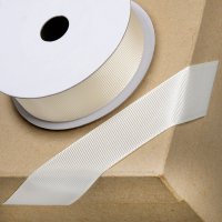 Grosgrain Ribbon Ivory - 25mm x 10m
