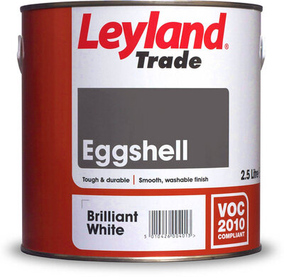 Leyland Eggshell Paint Brilliant White 2.5L