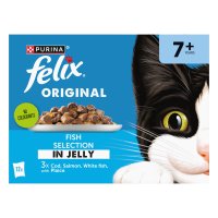 Felix 12573467 Cat Original Senior Fish Selection in Jelly 4x12x85gm - 7147