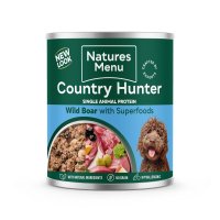 Natures Menu Country Hunter Dog Wild Boar with Superfoods Tins 6x600g