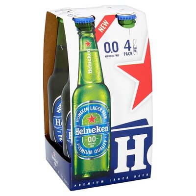 Heineken 0.0% 330ml x 4pk Glass
