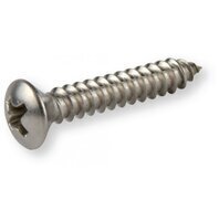 3.5mm X 13.0mm DIN 7983 Pozi Recessed Raised Type C (AB) Self-Tapping Screws Zinc & Clear