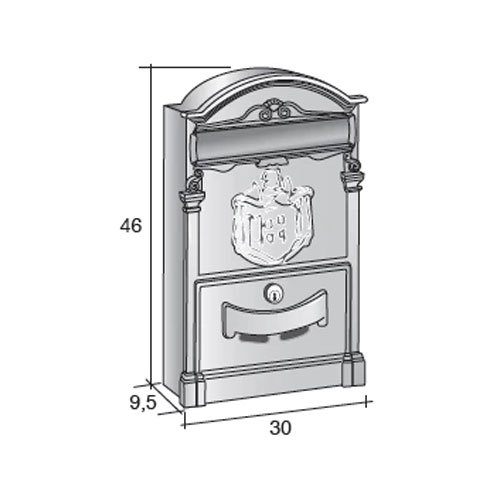 Residence Post Box - Cast Iron Grey 2