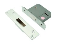 J73065 SATIN CHROME 63mm 5L MORTICE DEADLOCK (BS3621)