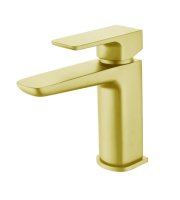 SALDO BRUSHED BRASS MINI MONO BASIN MIXER INC WASTE