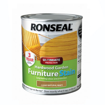 Ronseal Ultimate Hardwood Furniture Stain - Matt Clear 750ml