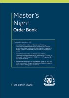 Master's Night Order Logbook