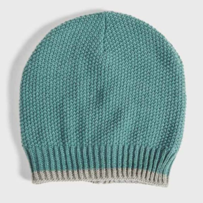 Moss Stitch Hat - Teal