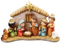 Resin Childrens Nativity Set/8 Figures 3 inch   (89923)