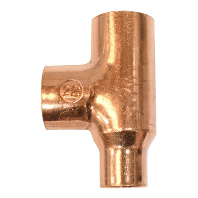 22mm x 15mm x 22mm End Feed Reducing Tee