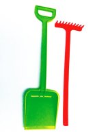 Long Handle Shovel & Rake (2 Piece)