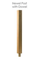 Urbana Glass Oak Newel Post 1065mm