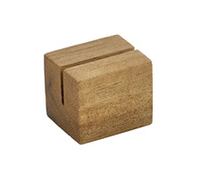 Acacia Wood Sign Holder 3 x 2.5 x 2.5cm