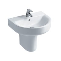 CONCEPT ARC BASIN 55CM 2 TAPHOLE E785301 WHITE