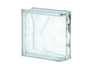 Glass Block End Clear Wavy 190 x 190 x 80mm