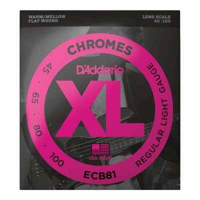 D'Addario XL Chromes Bass String Set Regular Light, Long Scale