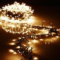 10M 720 LED Warm White Cluster Garland Lights