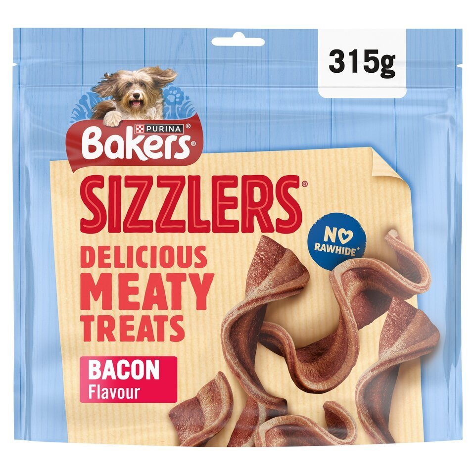Bakers 12621609 Sizzlers Bacon and Cheese Dog Treats 3x315gm 