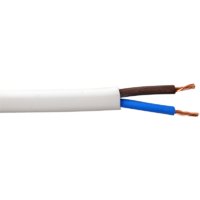FLAT TWIN CABLE PVC WHITE