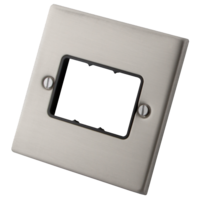 Stainless Steel 1 Gang 3 Module Empty Switch Plate