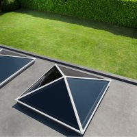 glass roof window roof lantern with white frame, s1 roof lanterns