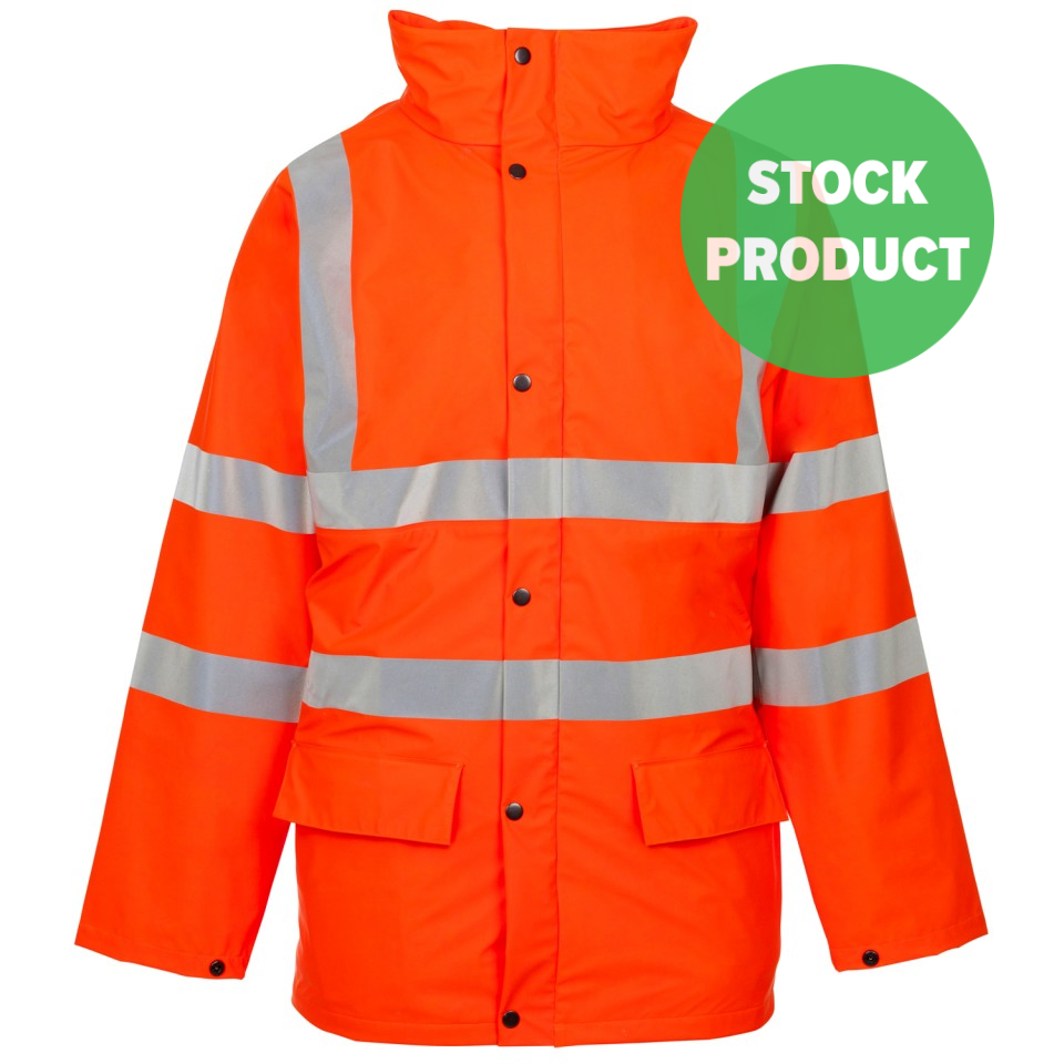 Supertouch HiVisibility StormFlex PU Parka, Orange Lined Advanced