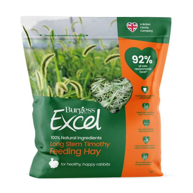 Burgess Excel Long Stem Rabbit Feeding Hay with Marigold 4x1kg