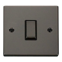 Deco Black Nickel 10A 1G 2W Switch