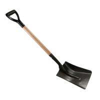 Long Wood Handle Metal Shovel