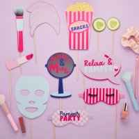 Pamper Party Photo Props - Pack of 11