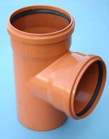 Sewer Branch Tee 90-degree 160mm (6") 2 socket U-222403