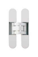 Invisacta IN230 3D Adjustable Concealed Hinge - Capacity 60 Kg - Caps Not Included Matt White Plastified (Ral 9016)